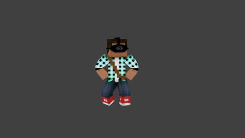 Minecraft Character With Oculus Rift Dk2- Rig preview image